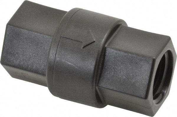 Specialty Mfr - 1/2" Polypropylene Check Valve - Inline, FNPT x FNPT, 125 WOG - Exact Tooling