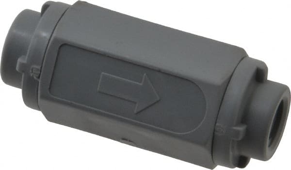 Specialty Mfr - 1/8" PVC Check Valve - Inline, FNPT x FNPT, 125 WOG - Exact Tooling