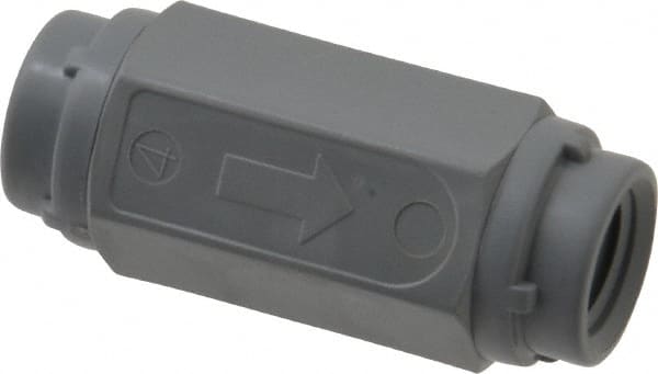 Specialty Mfr - 1/4" PVC Check Valve - Inline, FNPT x FNPT, 125 WOG - Exact Tooling