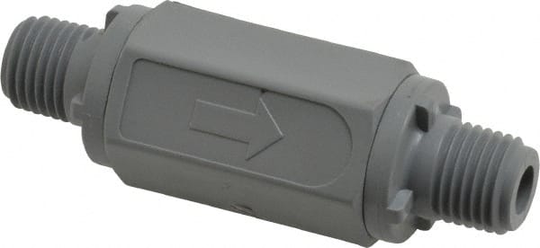 Specialty Mfr - 1/4" PVC Check Valve - Inline, MNPT x MNPT, 125 WOG - Exact Tooling