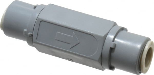 Specialty Mfr - 3/8" PVC Check Valve - Inline, Push To Connect x Push To Connect, 125 WOG - Exact Tooling