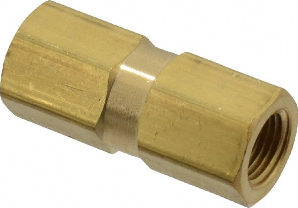 Specialty Mfr - 1/8" Brass Check Valve - Inline, FNPT x FNPT, 500 WOG - Exact Tooling