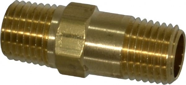 Specialty Mfr - 1/4" Brass Check Valve - Inline, MNPT x MNPT, 500 WOG - Exact Tooling
