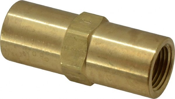 Specialty Mfr - 3/8" Brass Check Valve - Inline, FNPT x FNPT, 500 WOG - Exact Tooling