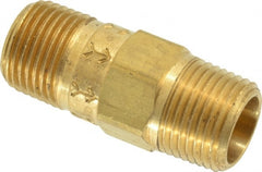 Specialty Mfr - 3/8" Brass Check Valve - Inline, MNPT x MNPT, 500 WOG - Exact Tooling