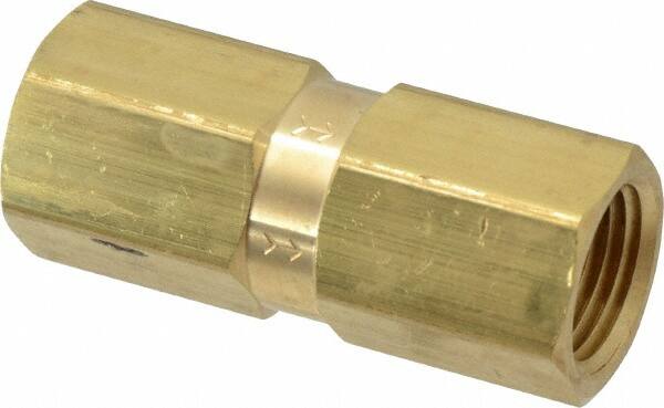 Specialty Mfr - 1/2" Brass Check Valve - Inline, FNPT x FNPT, 500 WOG - Exact Tooling