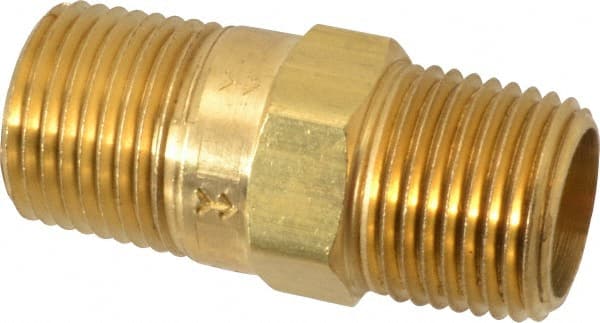 Specialty Mfr - 1/2" Brass Check Valve - Inline, MNPT x MNPT, 500 WOG - Exact Tooling
