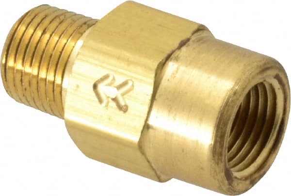 Specialty Mfr - 1/8" Brass Check Valve - Inline, FNPT x MNPT, 500 WOG - Exact Tooling