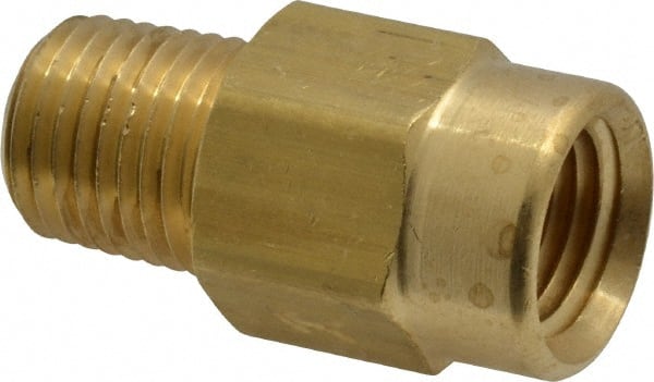Specialty Mfr - 1/4" Brass Check Valve - Inline, FNPT x MNPT, 500 WOG - Exact Tooling