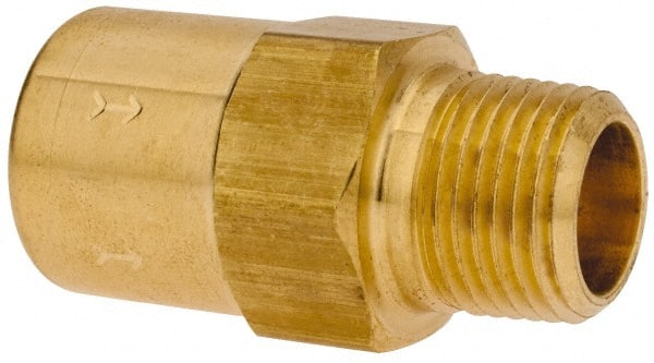Specialty Mfr - 3/8" Brass Check Valve - Inline, FNPT x MNPT, 500 WOG - Exact Tooling