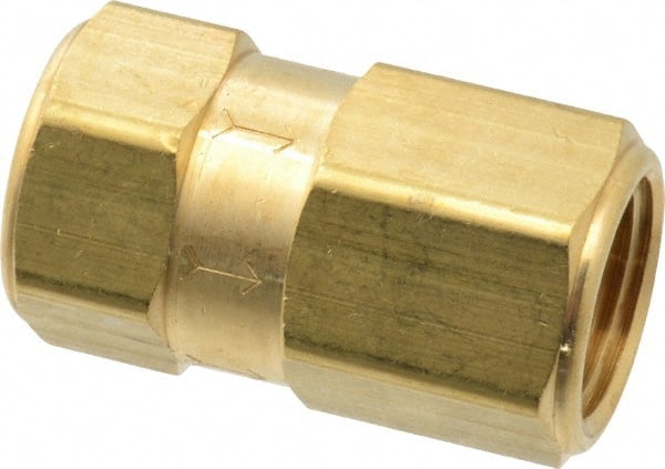 Specialty Mfr - 1/2" Brass Check Valve - Inline, FNPT x FNPT, 1,200 WOG - Exact Tooling