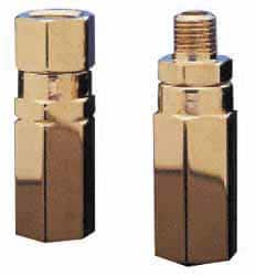 Specialty Mfr - 3/8" Brass Check Valve - Inline, FNPT x MNPT, 3,000 WOG - Exact Tooling