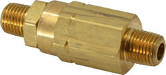 Specialty Mfr - 1/4" Brass Check Valve - Inline, MNPT x MNPT, 3,000 WOG - Exact Tooling