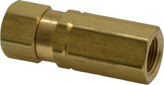 Specialty Mfr - 3/8" Brass Check Valve - Inline, FNPT x FNPT, 3,000 WOG - Exact Tooling