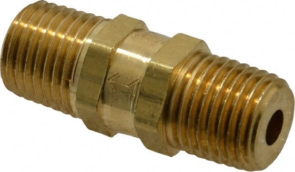 Specialty Mfr - 1/4" Brass Check Valve - Inline, MNPT x MNPT, 2,500 WOG - Exact Tooling
