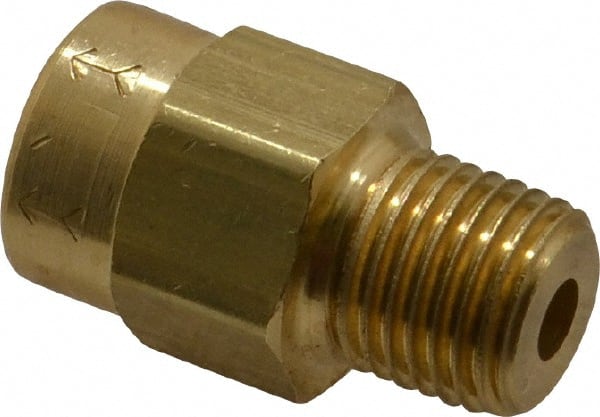 Specialty Mfr - 1/4" Brass Check Valve - Inline, MNPT x FNPT, 2,500 WOG - Exact Tooling