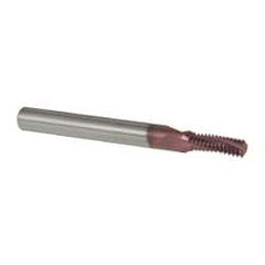 Carmex - 5/16-24 UNF, 0.197" Cutting Diam, 3 Flute, Solid Carbide Helical Flute Thread Mill - Internal Thread, 0.56" LOC, 2-1/2" OAL, 1/4" Shank Diam - Exact Tooling