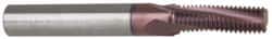 Carmex - 9/16-24 to 5/8-24 UNEF, UNF, 0.276" Cutting Diam, 3 Flute, Solid Carbide Helical Flute Thread Mill - Internal Thread, 0.81" LOC, 2-1/2" OAL, 5/16" Shank Diam - Exact Tooling