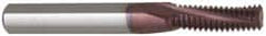 Carmex - 7/16-20 to 1/2-20 UNF, 0.276" Cutting Diam, 3 Flute, Solid Carbide Helical Flute Thread Mill - Internal Thread, 0.83" LOC, 2-1/2" OAL, 5/16" Shank Diam - Exact Tooling