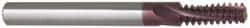 Carmex - 3/8-16 UNC, 0.236" Cutting Diam, 3 Flute, Solid Carbide Helical Flute Thread Mill - Internal Thread, 0.66" LOC, 2-1/2" OAL, 1/4" Shank Diam - Exact Tooling