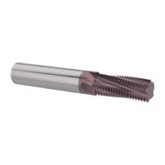 Carmex - 7/8-14 UNF, 0.591" Cutting Diam, 5 Flute, Solid Carbide Helical Flute Thread Mill - Internal Thread, 1.46" LOC, 4" OAL, 5/8" Shank Diam - Exact Tooling