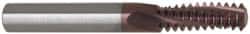 Carmex - 1/2-13 UNC, 0.313" Cutting Diam, 3 Flute, Solid Carbide Helical Flute Thread Mill - Internal Thread, 0.88" LOC, 2-1/2" OAL, 5/16" Shank Diam - Exact Tooling