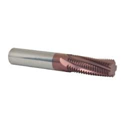 Carmex - 1-12 to 1-1/2 - 12 UNF, 5/8" Cutting Diam, 5 Flute, Solid Carbide Helical Flute Thread Mill - Internal Thread, 1.63" LOC, 4" OAL, 5/8" Shank Diam - Exact Tooling