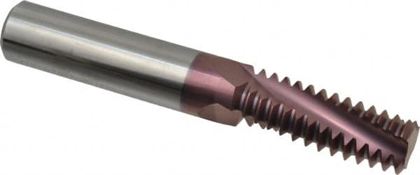 Carmex - 1-8 UNC, 5/8" Cutting Diam, 3 Flute, Solid Carbide Helical Flute Thread Mill - Internal Thread, 1.69" LOC, 4" OAL, 5/8" Shank Diam - Exact Tooling