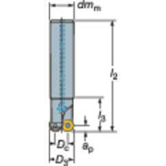 RA300-025O25L-13L Round Insert Cutter - Exact Tooling