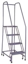 Cotterman - 70" 4 Step Ladder - 350 Lb Capacity, 40" Platform Height, 30" Base Width x 31" Depth, Grip Strut - Exact Tooling
