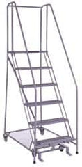 Ballymore - 90" 6 Step Ladder - 350 Lb Capacity, 60" Platform Height, 30" Base Width x 46" Depth, Grip Strut - Exact Tooling