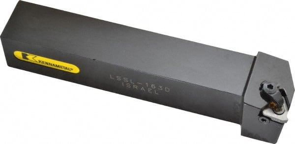 Kennametal - External Thread, Left Hand Cut, 1" Shank Width x 1" Shank Height Indexable Threading Toolholder - 6" OAL, LT 16EL Insert Compatibility, LSS Toolholder, Series LT Threading - Exact Tooling