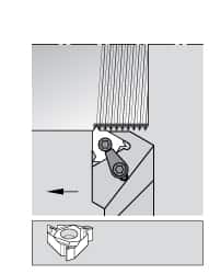 Kennametal - External Thread, Right Hand Cut, 3/4" Shank Width x 3/4" Shank Height Indexable Threading Toolholder - 5" OAL, LT 16ER Insert Compatibility, LSS Toolholder, Series LT Threading - Exact Tooling