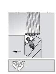 Kennametal - External Thread, Right Hand Cut, 3/4" Shank Width x 3/4" Shank Height Indexable Threading Toolholder - 5" OAL, LT 16ER Insert Compatibility, LSS Toolholder, Series LT Threading - Exact Tooling