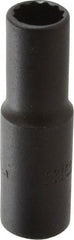 Proto - 3/8", 3/8" Drive, Deep Hand Socket - 12 Points, 2-1/8" OAL, Alloy Steel, Black Finish - Exact Tooling