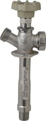 B&K Mueller - 1/2" Pipe, 4" Long Shank, Chrome Plated Brass Antisiphon Frostfree Sillcock - Handwheel Handle, Male & Solder End Connections, 125 psi WOG Rating - Exact Tooling