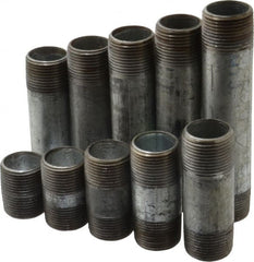 B&K Mueller - 60 Piece, 1" Pipe, Galvanized Pipe Nipple Set - Schedule 40, (6) Close, (6) 2, (6) 2-1/2, (6) 3, (6) 3-1/2, (6) 4, (6) 4-1/2, (6) 5, (6) 5-1/2, (6) 6 - Exact Tooling