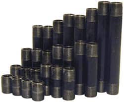 B&K Mueller - 66 Piece, 3/4" Pipe, Black Finished Steel Pipe Nipple Set - Schedule 40, (6) Close, (6) 1-1/2, (6) 2, (6) 2-1/2, (6) 3, (6) 3-1/2, (6) 4, (6) 4-1/2, (6) 5, (6) 5-1/2, (6) 6 - Exact Tooling