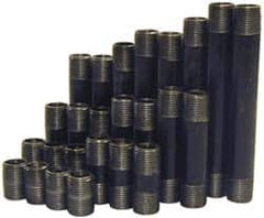 B&K Mueller - 66 Piece, 3/4" Pipe, Black Finished Steel Pipe Nipple Set - Schedule 40, (6) Close, (6) 1-1/2, (6) 2, (6) 2-1/2, (6) 3, (6) 3-1/2, (6) 4, (6) 4-1/2, (6) 5, (6) 5-1/2, (6) 6 - Exact Tooling