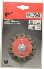 Value Collection - 2-3/8" Diam, 1/4" Shank Diam, Steel Fill Cup Brush - 0.008 Wire Diam, 6,000 Max RPM - Exact Tooling