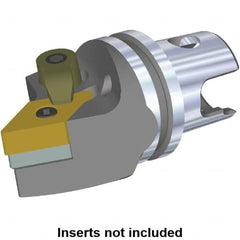 Kennametal - Neutral Cut, Size KM32, DN.. Insert Compatiblity, Modular Turning & Profiling Cutting Unit Head - 40mm Head Length, Through Coolant, Series M-Clamping - Exact Tooling