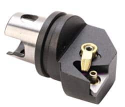 Kennametal - Left Hand Cut, Size KM32, TN.. Insert Compatiblity, Internal Modular Turning & Profiling Cutting Unit Head - 22mm Ctr to Cutting Edge, 35mm Head Length, Through Coolant, Series Kenloc - Exact Tooling