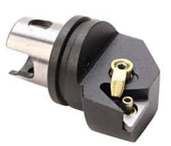 Kennametal - Left Hand Cut, Size KM32, TN.. Insert Compatiblity, Internal Modular Turning & Profiling Cutting Unit Head - 22mm Ctr to Cutting Edge, 35mm Head Length, Through Coolant, Series Kenloc - Exact Tooling