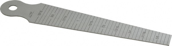 SPI - 5/8 to 1-3/16 Inch Measurement, 1 Leaf Taper Gage - 6 Inch Long, 1/64 Inch Graduation - Exact Tooling