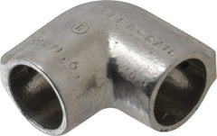 Hollaender - 3/4" Pipe, 90° Elbow, Aluminum Alloy Elbow Pipe Rail Fitting - Bright Finish - Exact Tooling