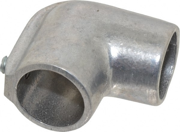 Hollaender - 1" Pipe, 90° Elbow, Aluminum Alloy Elbow Pipe Rail Fitting - Bright Finish - Exact Tooling