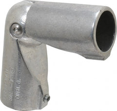 Hollaender - 1-1/4" Pipe, Adjustable Elbow, Aluminum Alloy Elbow Pipe Rail Fitting - Bright Finish - Exact Tooling