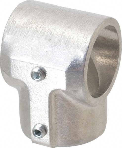 Hollaender - 1-1/2" Pipe, Tee-E, Aluminum Alloy Tee Pipe Rail Fitting - Bright Finish - Exact Tooling