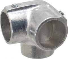 Hollaender - 1-1/4" Pipe, Side Outlet Elbow, Aluminum Alloy Elbow Pipe Rail Fitting - Bright Finish - Exact Tooling