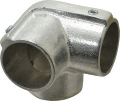 Hollaender - 1-1/2" Pipe, Side Outlet Elbow, Aluminum Alloy Elbow Pipe Rail Fitting - Bright Finish - Exact Tooling